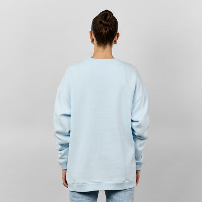 Nash Color Block Crewneck [Light Blue/Cream]