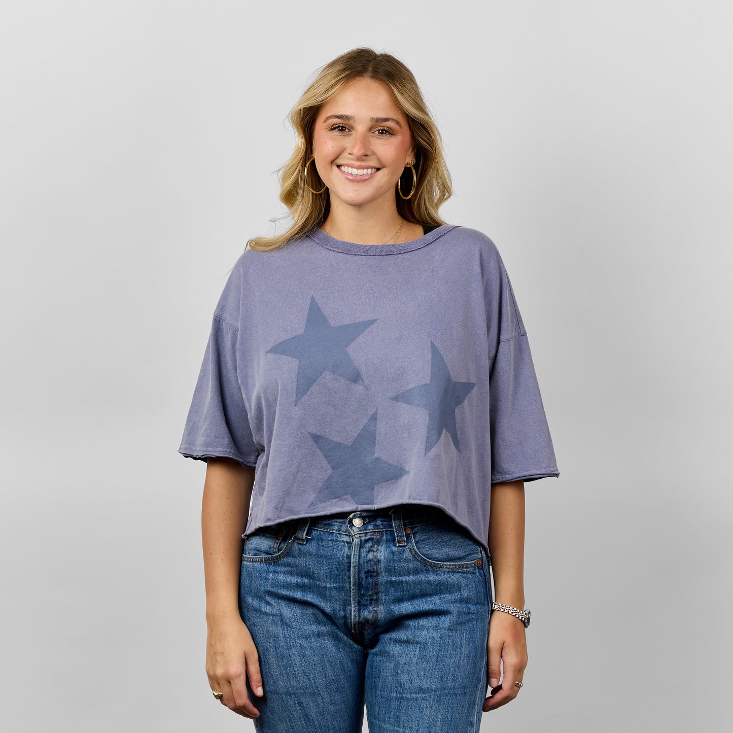 Gracie Oversized Crop [Indigo]