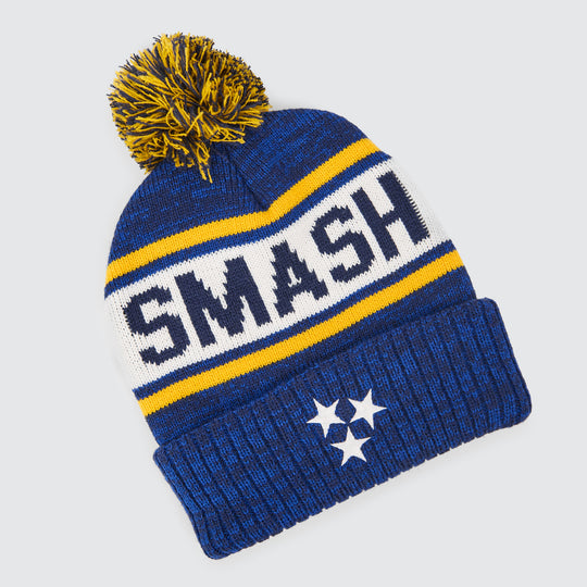 SMASH Chunky Stripe Beanie [Navy/White/Gold]