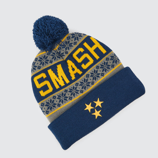 SMASH Chunky Snowflake Beanie [Navy/Gray/Gold]