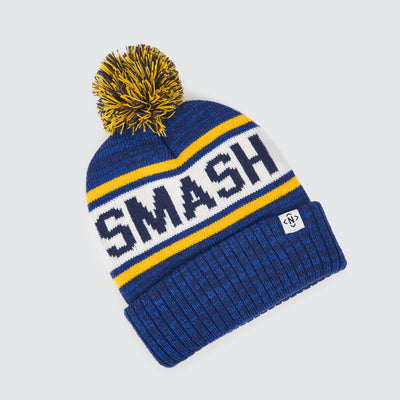 SMASH Chunky Stripe Beanie [Navy/White/Gold]