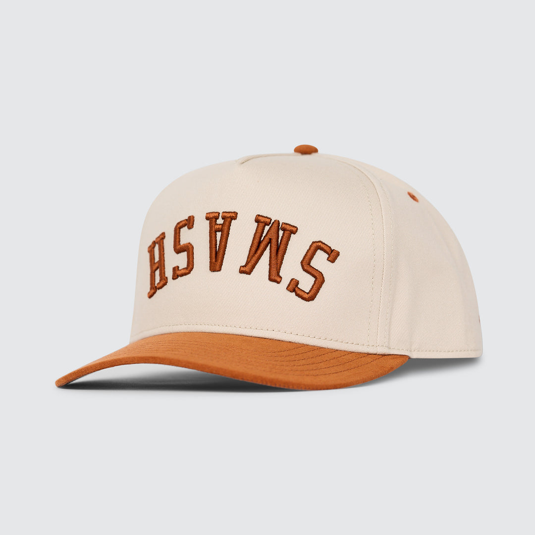SMASH Upside Down Snapback [Caramel Suede]
