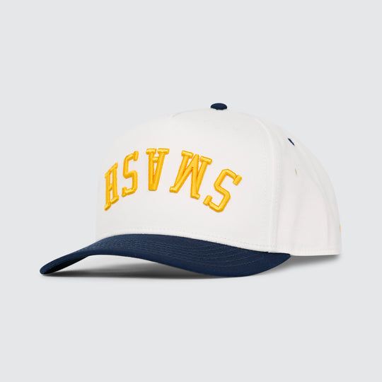 SMASH Upside Down Snapback [Navy/White/Gold]