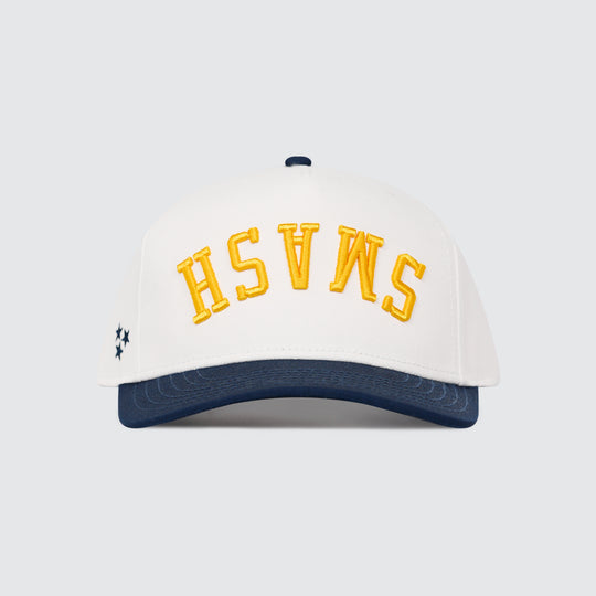 SMASH Upside Down Snapback [Navy/White/Gold]