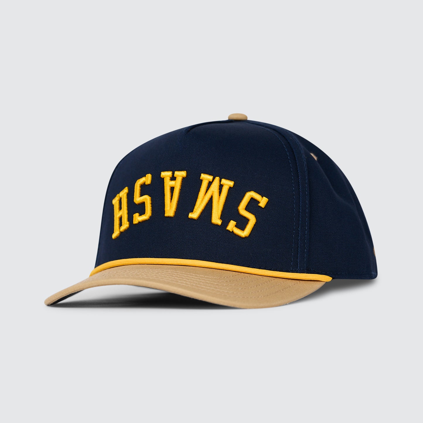 SMASH Upside Down Snapback [Tan/Navy]