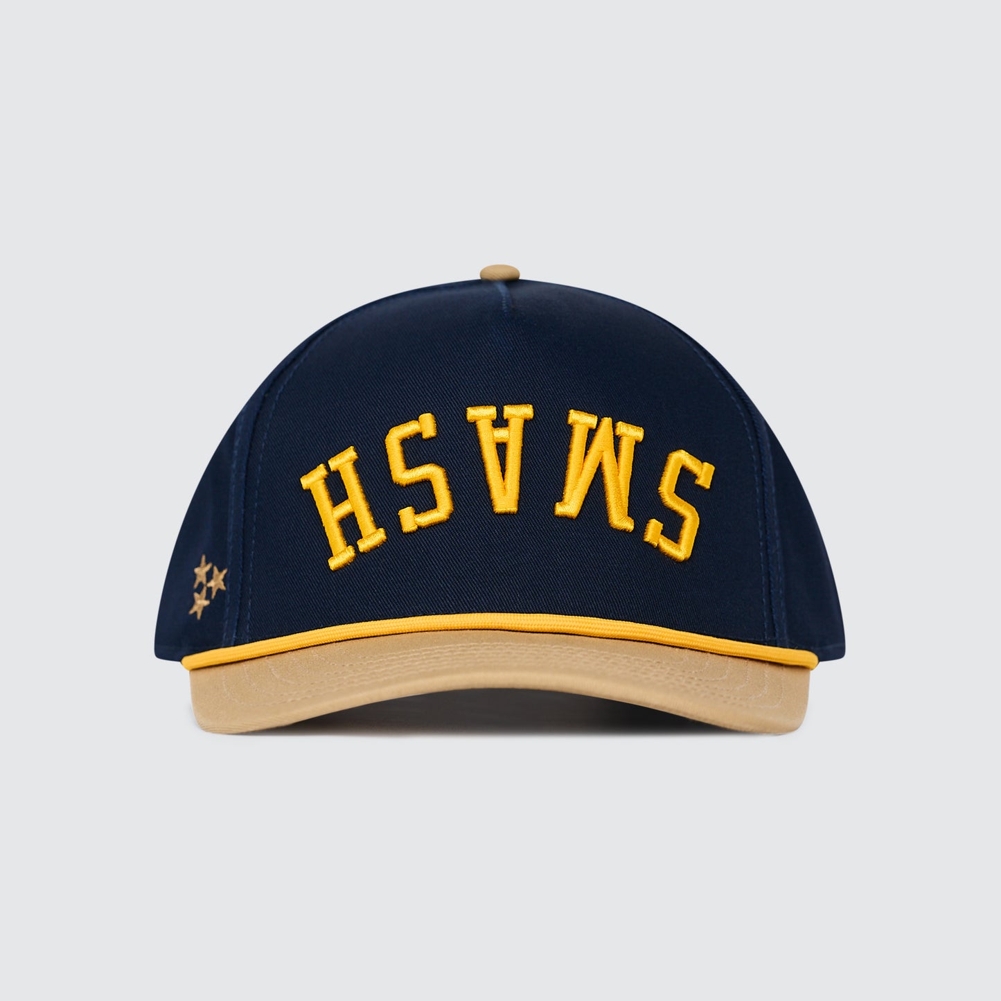 SMASH Upside Down Snapback [Tan/Navy]