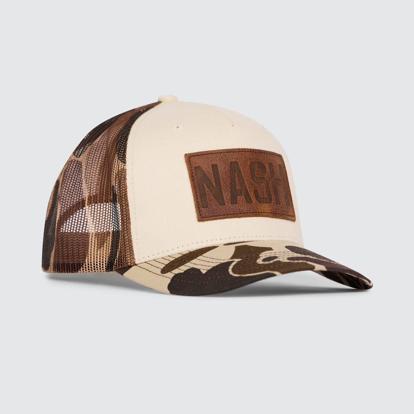 NASH Leather Patch Trucker [Duck Camo]