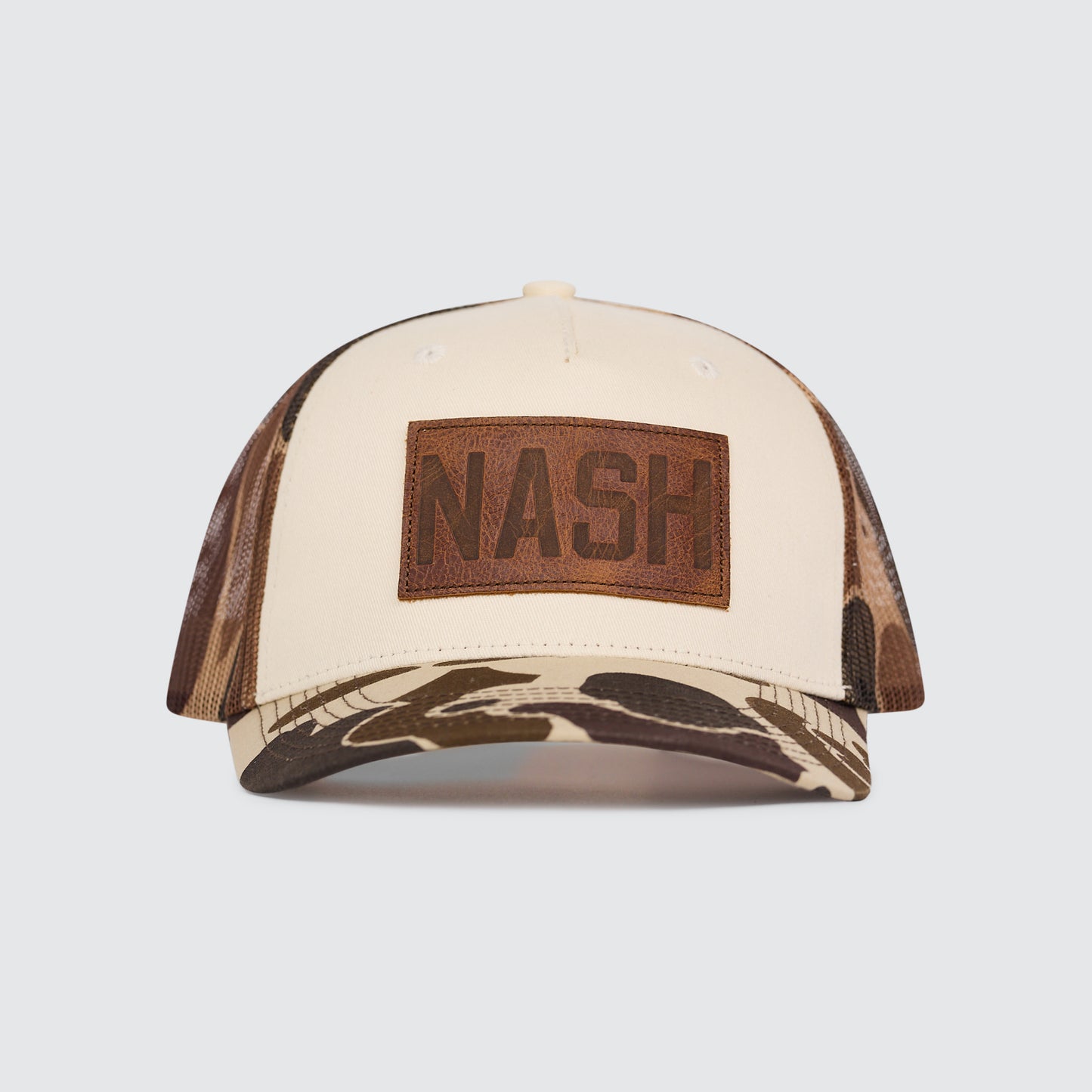 NASH Leather Patch Trucker [Duck Camo]