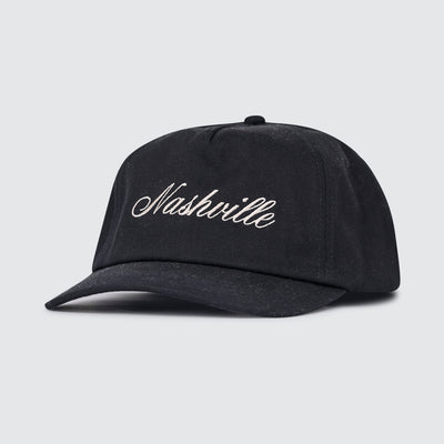 Nashville Unstructured 5-Panel Cap [Black]