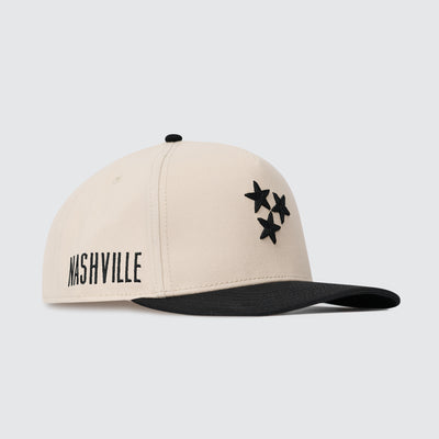 TriStar Chain Stitch Snapback [Black/Cream]