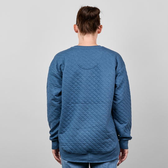 Nashville Quilted Poncho Sweatshirt [Bluestone]