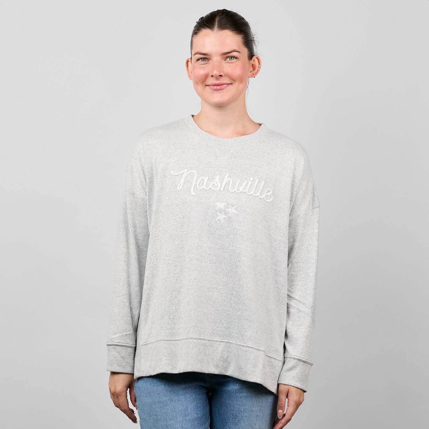 Side Split Jersey Crewneck [Gray]