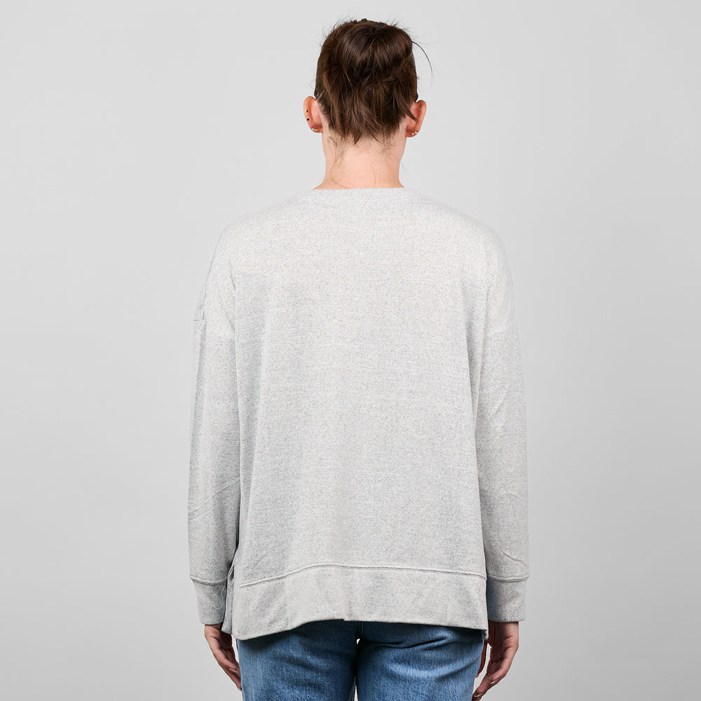 Side Split Jersey Crewneck [Gray]