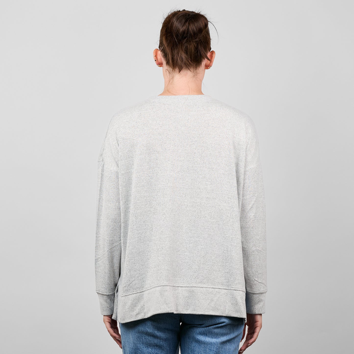 Side Split Jersey Crewneck [Gray]