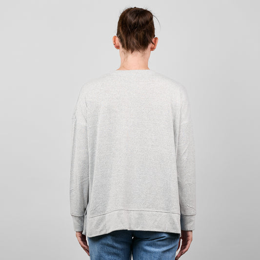 Side Split Jersey Crewneck