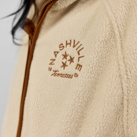 Sherpa Polar Fleece Quarter Zip [Cream]