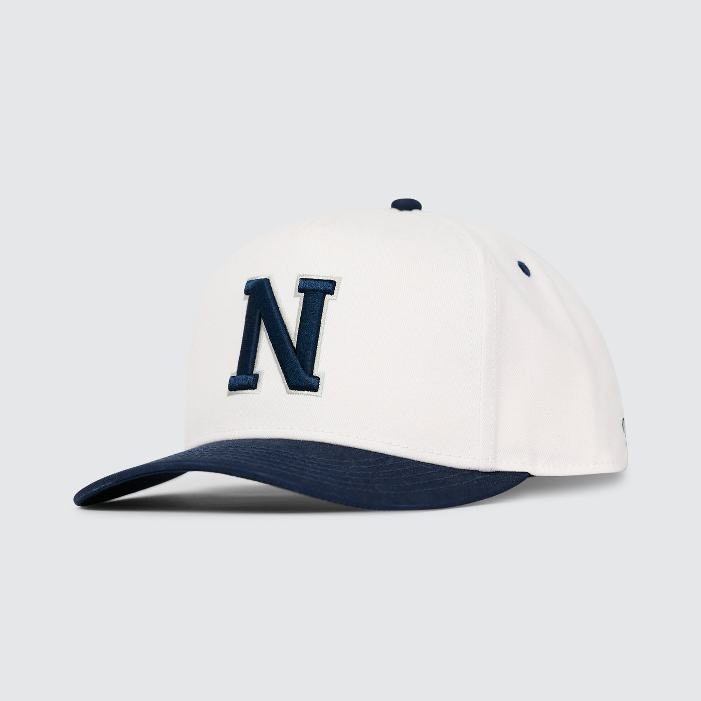 Block Initial Snapback [White/Navy]
