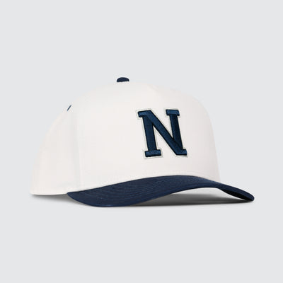 Block Initial Snapback [White/Navy]