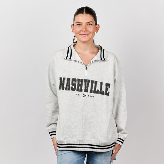 Nashville Collegiate Quarter Zip [Heather Gray]