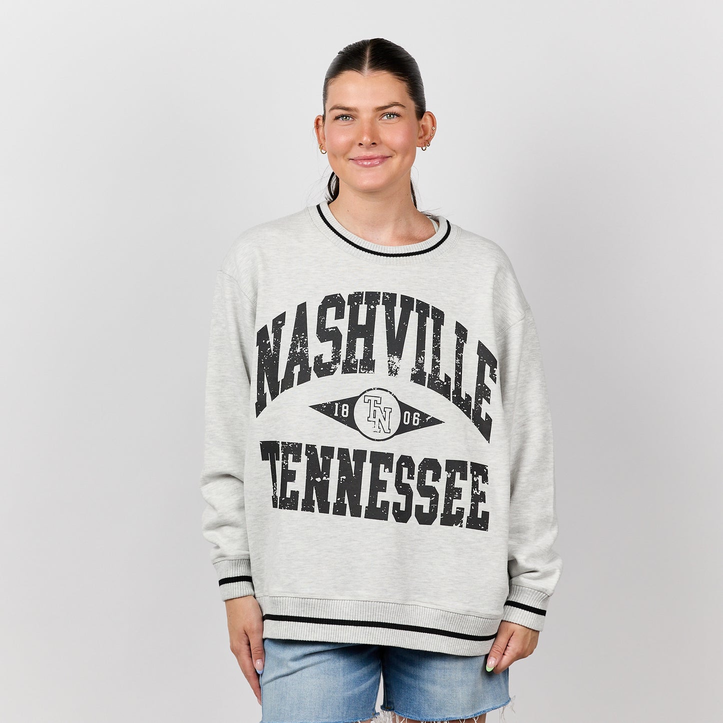 Nashville Varsity Crewneck [Gray/Black]