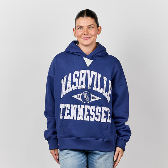 Vintage Collegiate Hoodie [Navy]