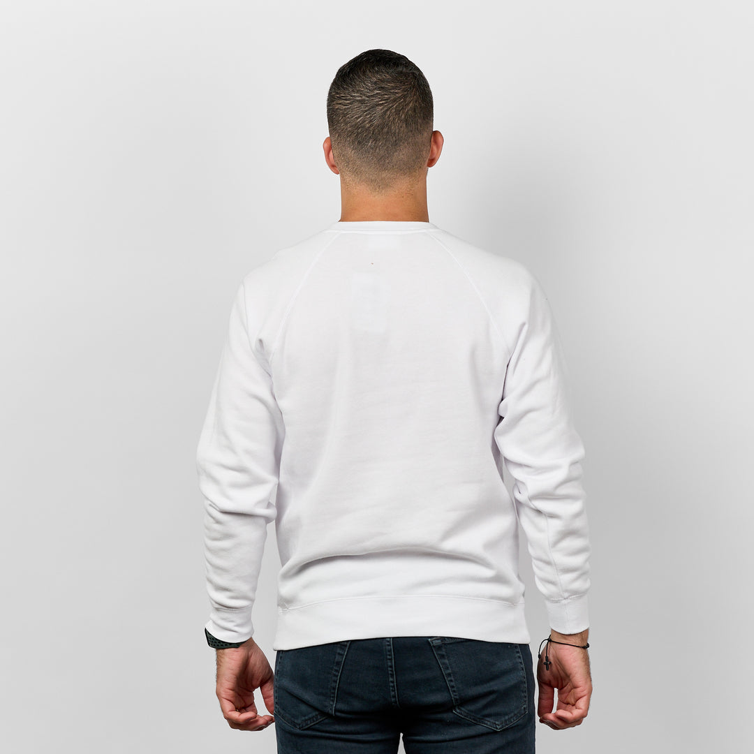 Lightweight Raglan Crewneck [Stone/Navy]