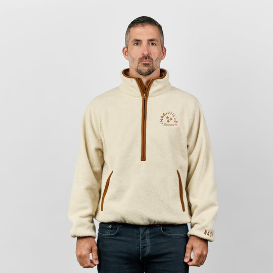 Sherpa Polar Fleece Quarter Zip [Cream]