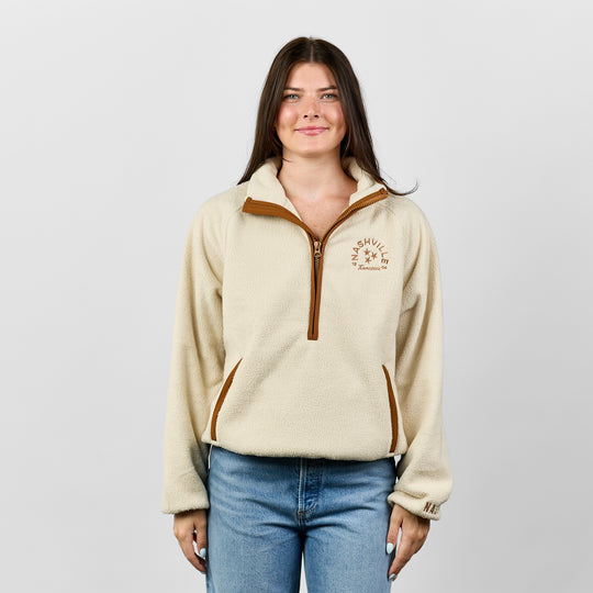 Sherpa Polar Fleece Quarter Zip [Cream]