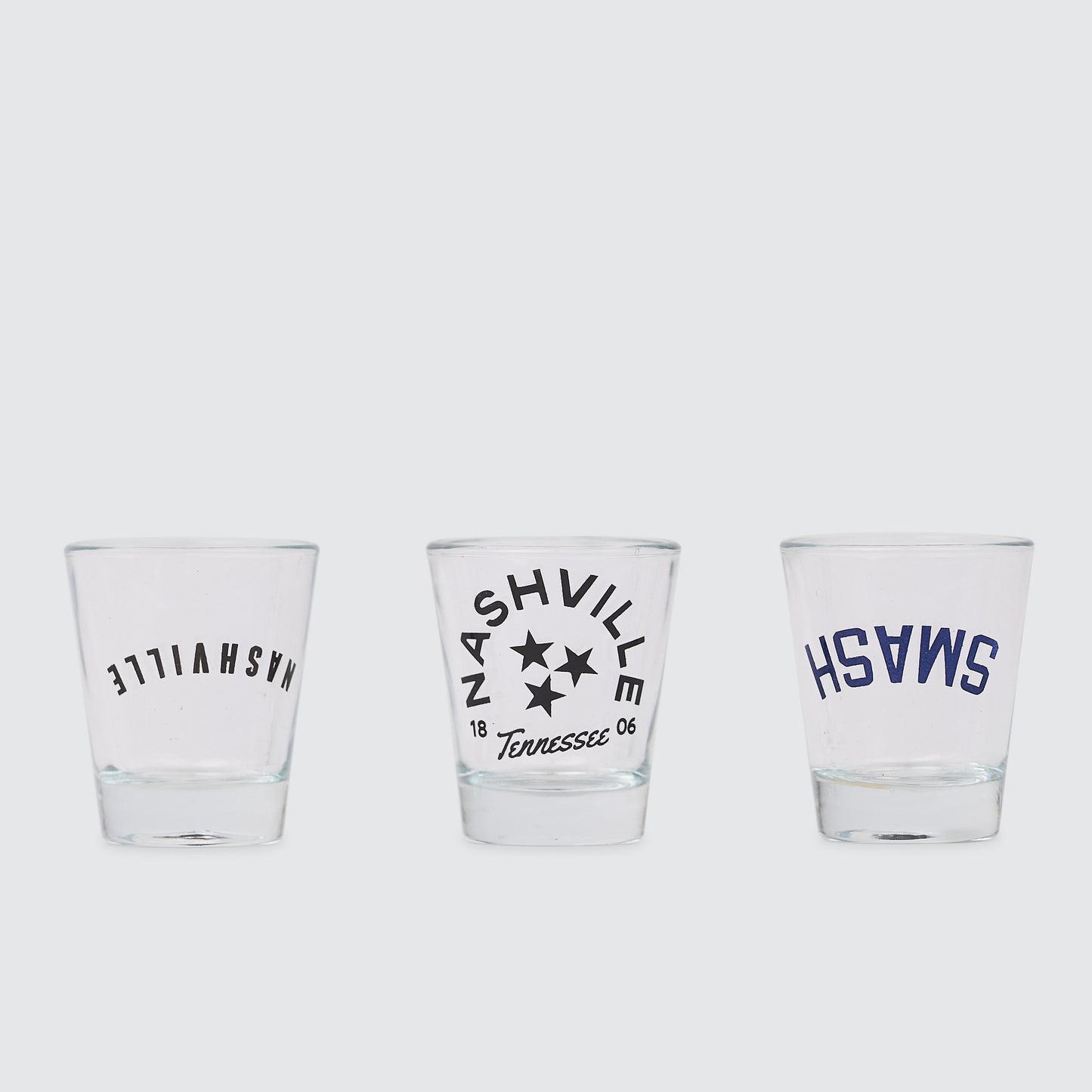 Upside Down Nashville Shot Glass