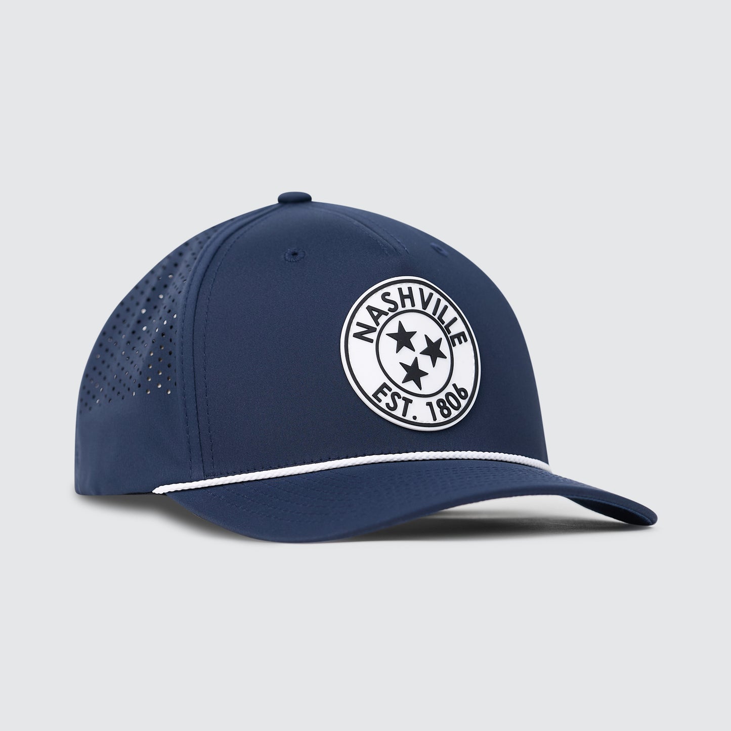 Nashville TriStar Perforated Snapback [Navy]