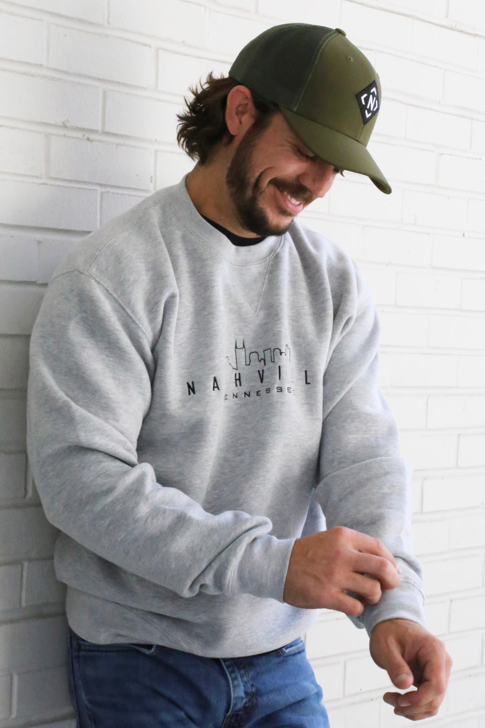 Skyline Unisex Crewneck [Oxford/Black]