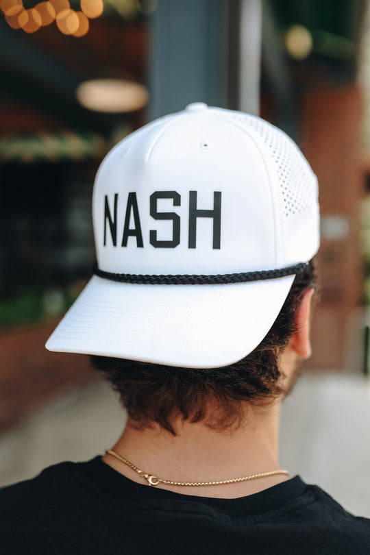 NASH Performance Rope Snapback [White/Black]