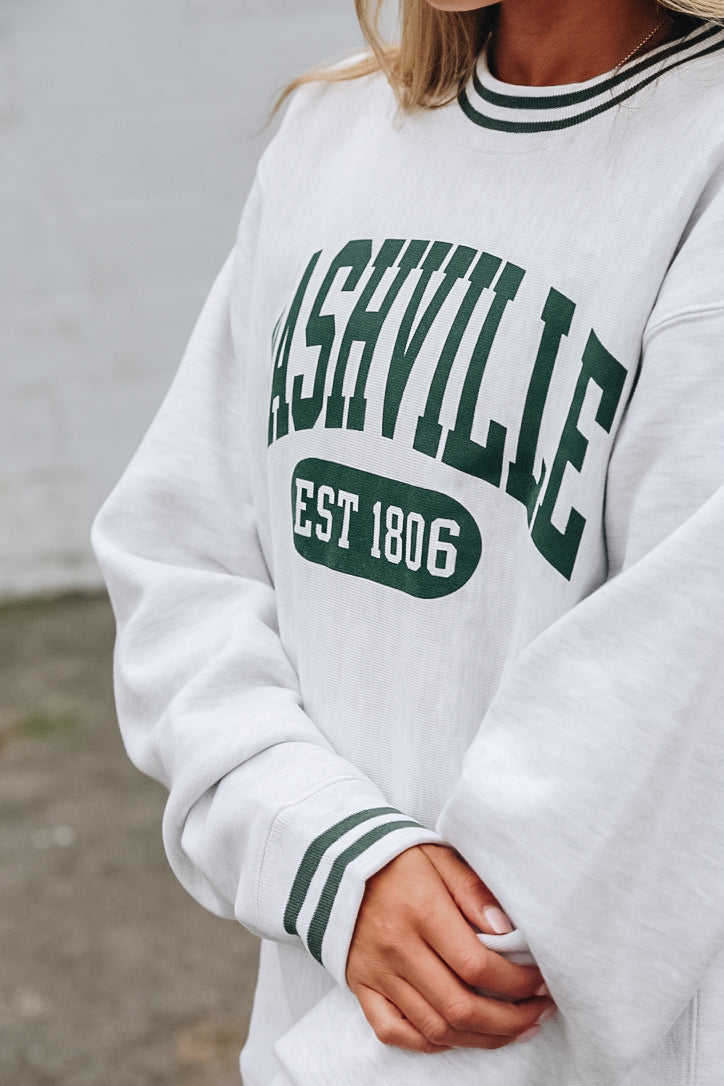 Nashville Classic Collegiate Crewneck [Gray/Green]