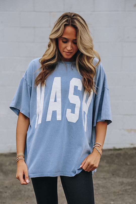 Kacey Oversize Tee [Blue Gray]