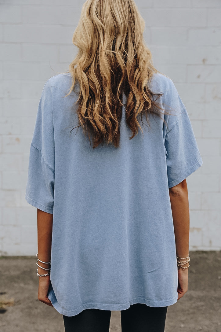 Kacey Oversize Tee [Blue Gray]