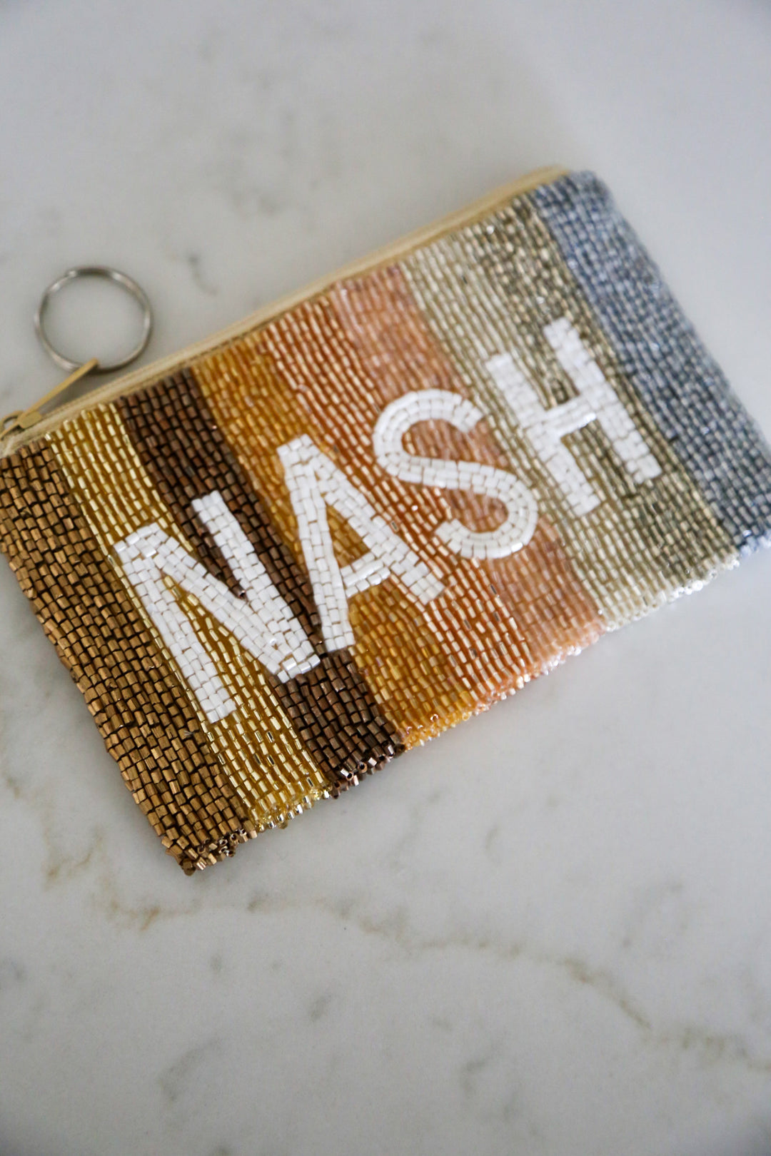 Beaded Coin Purse [NASH Gold Ombre]