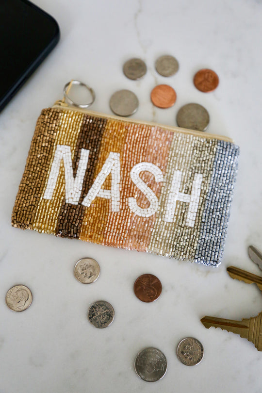 Beaded Coin Purse [NASH Gold Ombre]