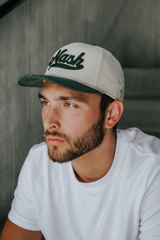 NASH Script Corduroy Cap [Beige/Green]