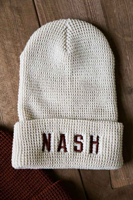 NASH Waffle Knit Beanie [Cream]