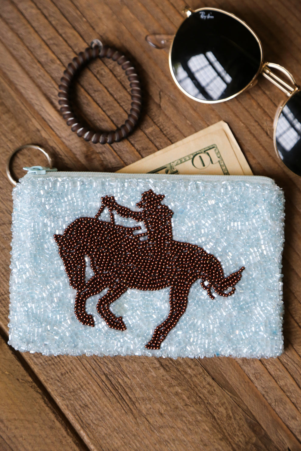 Beaded Coin Purse [Bucking Bronco]