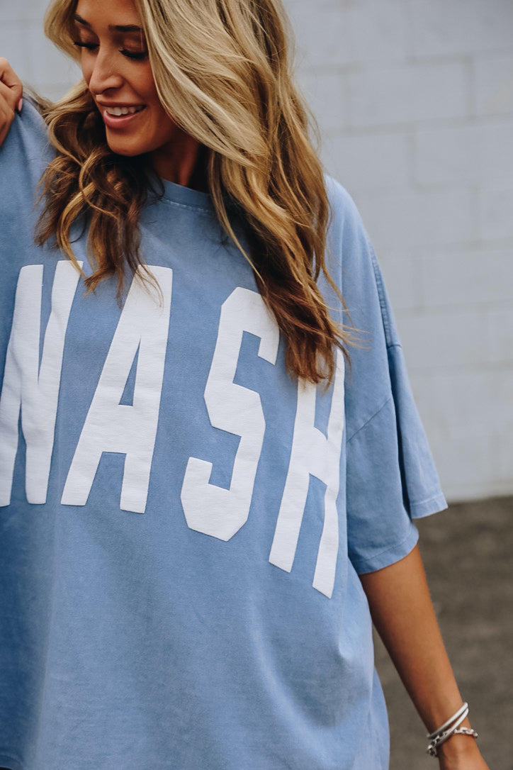 Kacey Oversize Tee [Blue Gray]