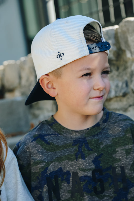 Kids Nash Script Corduroy Snapback