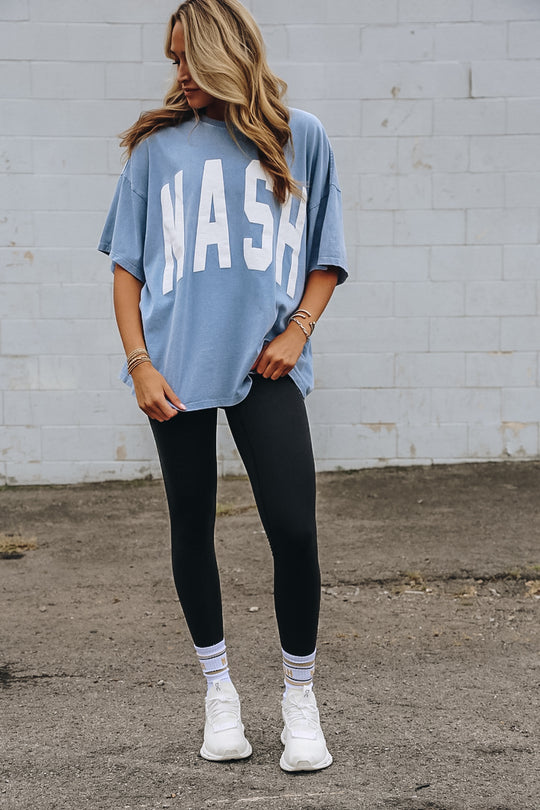 Kacey Oversize Tee [Blue Gray]