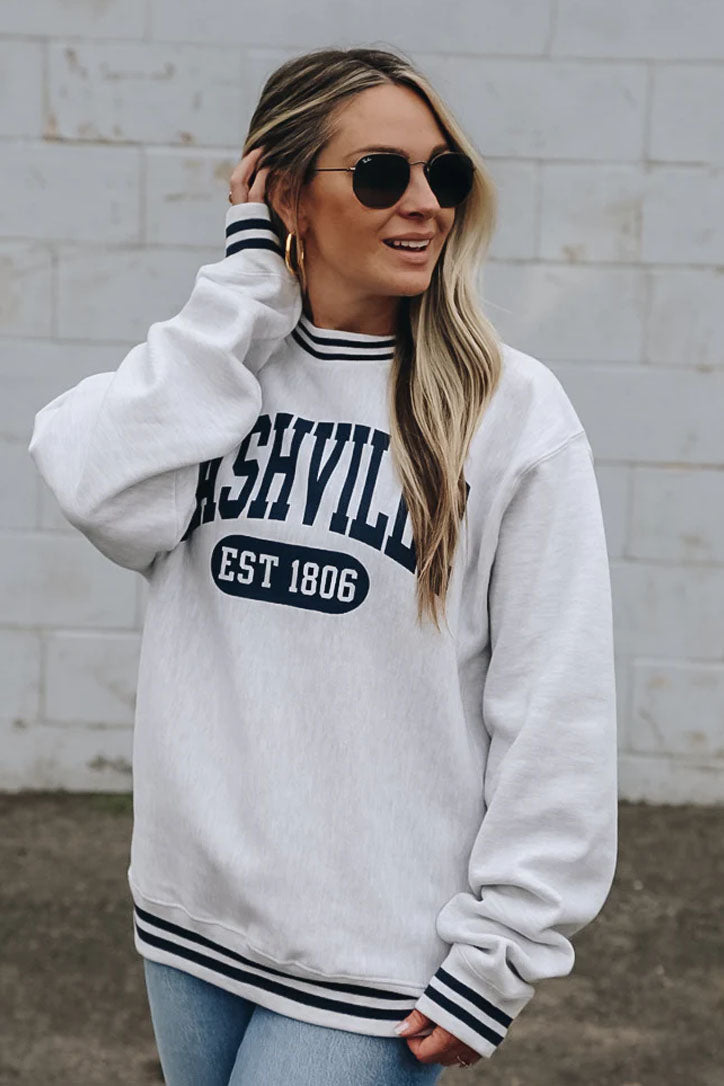 Nashville Classic Collegiate Crewneck [Gray/Navy]