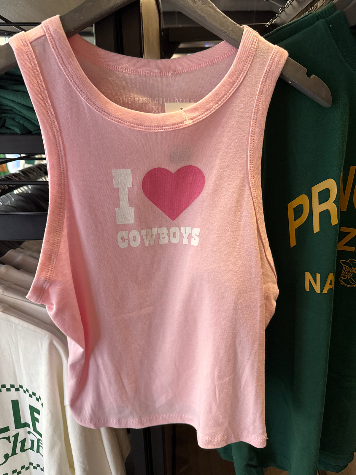 I Heart Cowboys Ribbed Tank