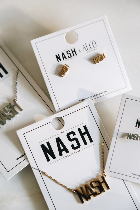 NASH Stud Earrings [Gold]