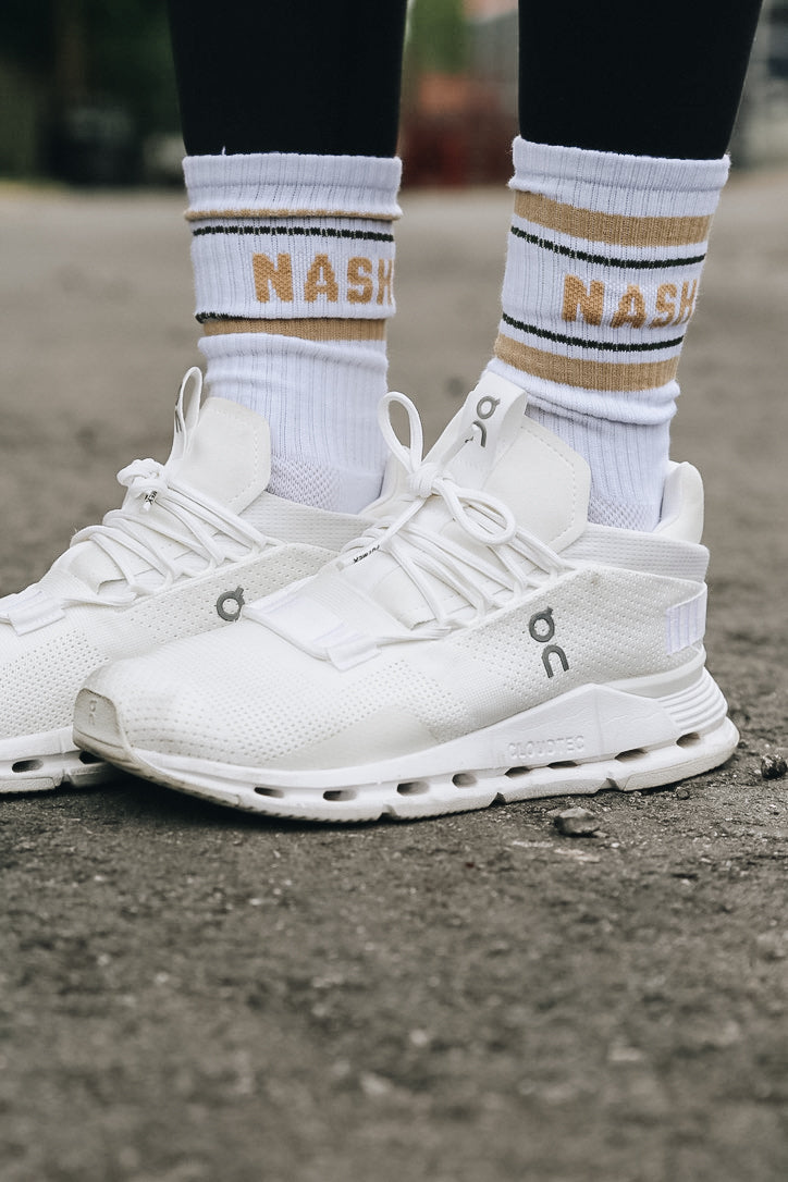 NASH Socks [White/Tan]