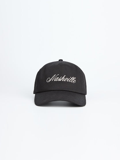 Nashville Unstructured 5-Panel Cap [Black]