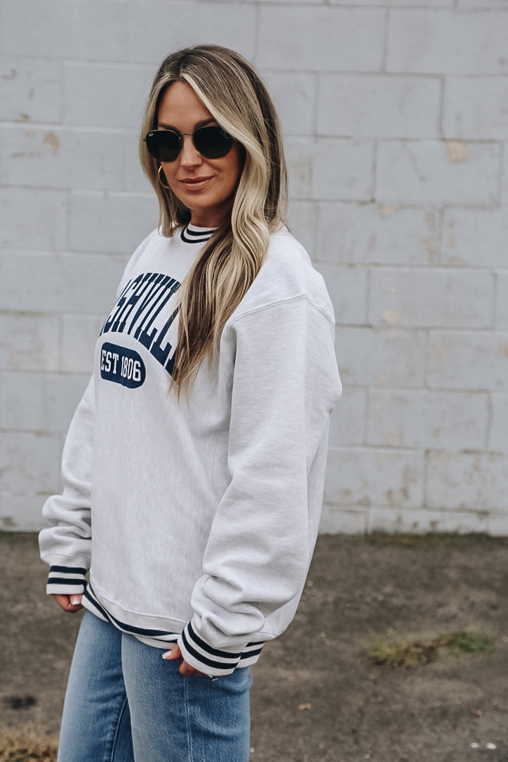 Nashville Classic Collegiate Crewneck [Gray/Navy]