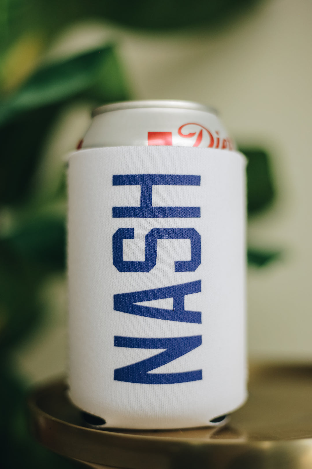 Short Can Cooler [White/Navy]